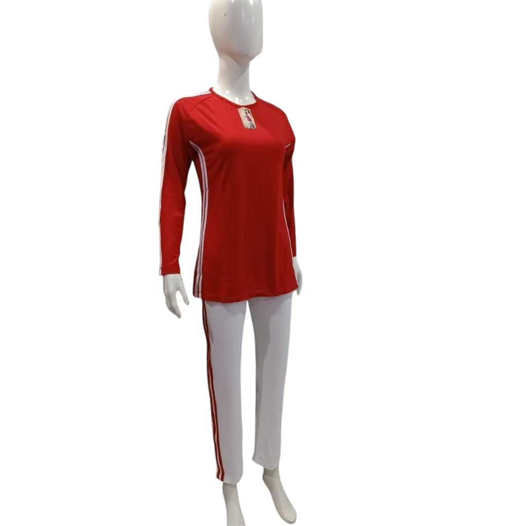 Setelan Senam HUT KEMERDEKAAN RI Wanita Yovis Sport / Setelan Olahraga Merah Putih.