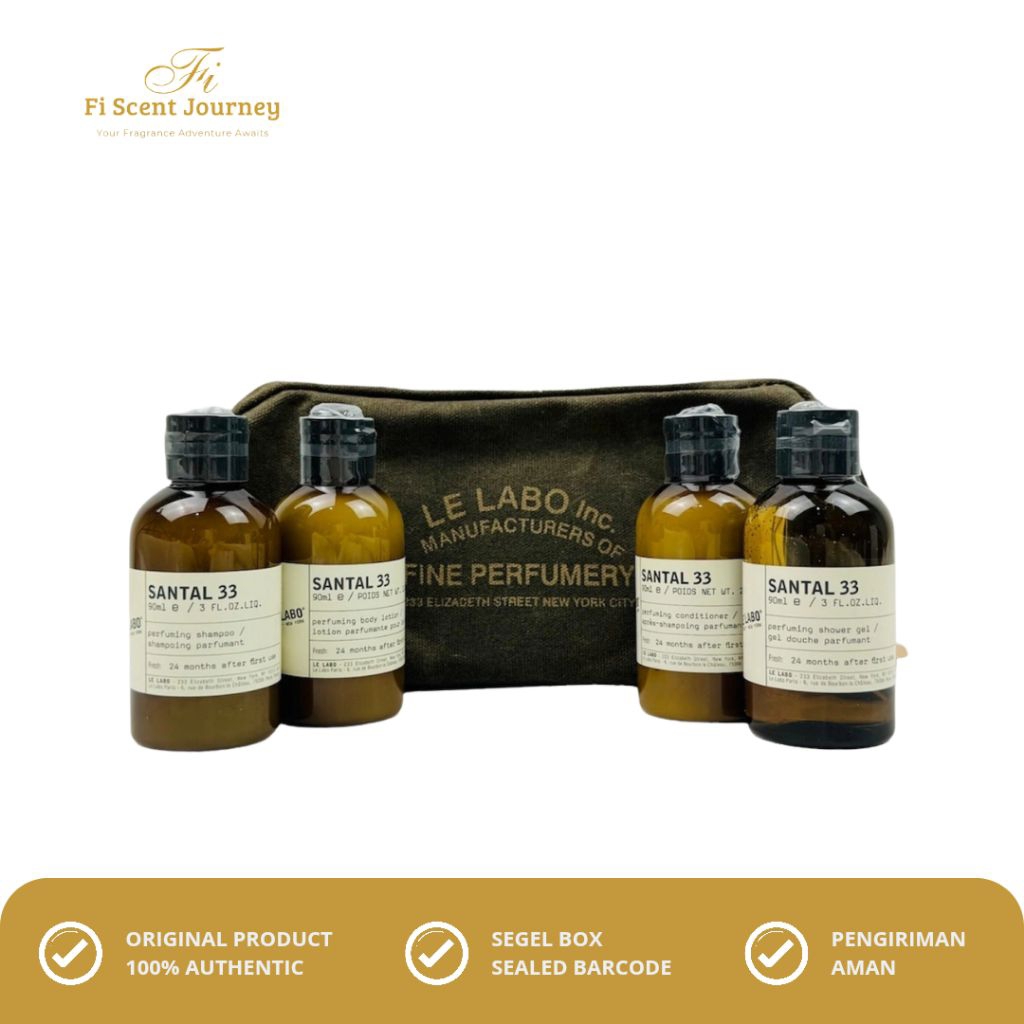 Le Labo Santal 33 Body & Hair Gift Set Unisex (Produk) 4×90ml Shower Gel Body Lotion Shampoo Conditi
