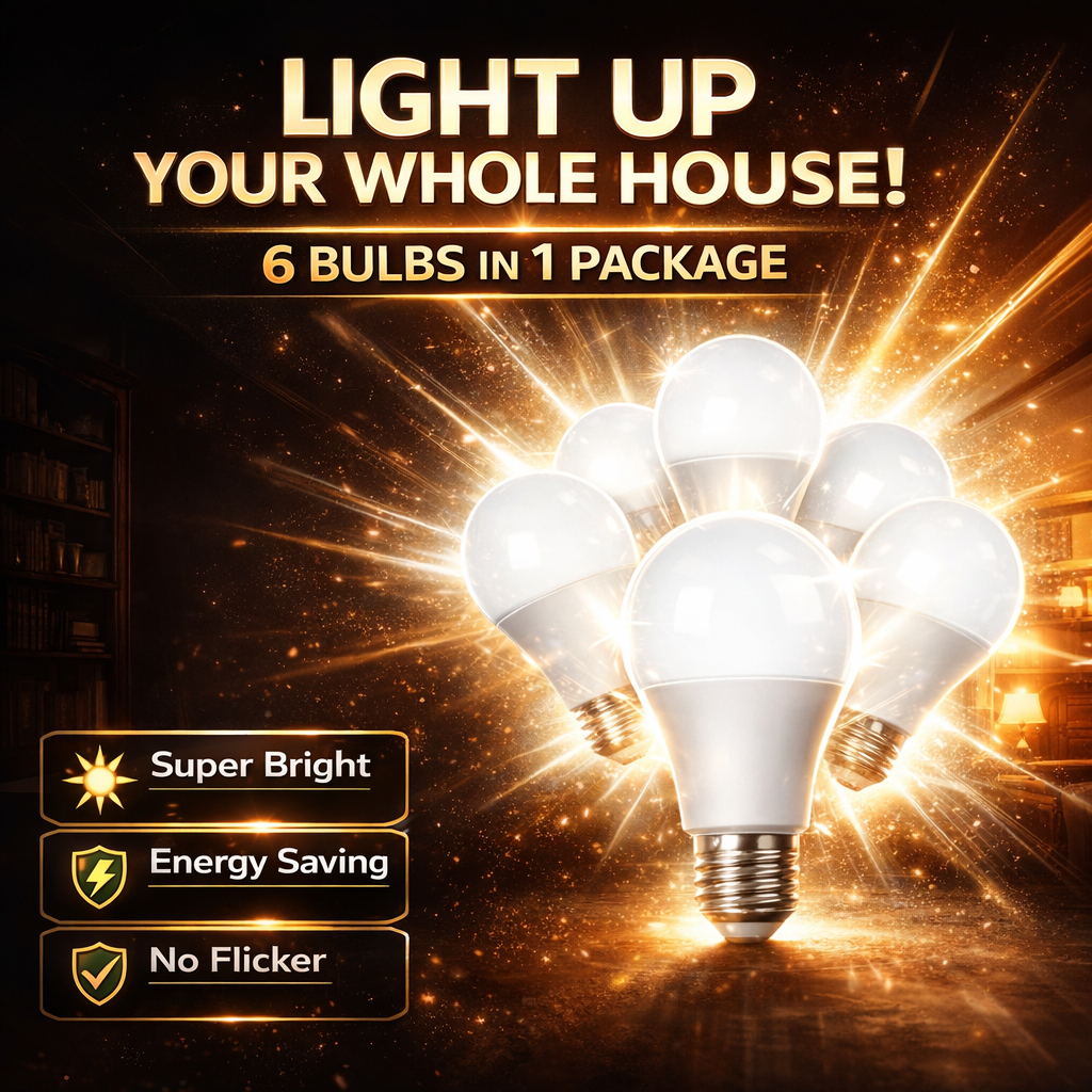 AMBYAR AMICA Lampu LED Hemat Listrik Paket 6pcs E27 Tahan Lama Cool Daylight 5–20 Watt