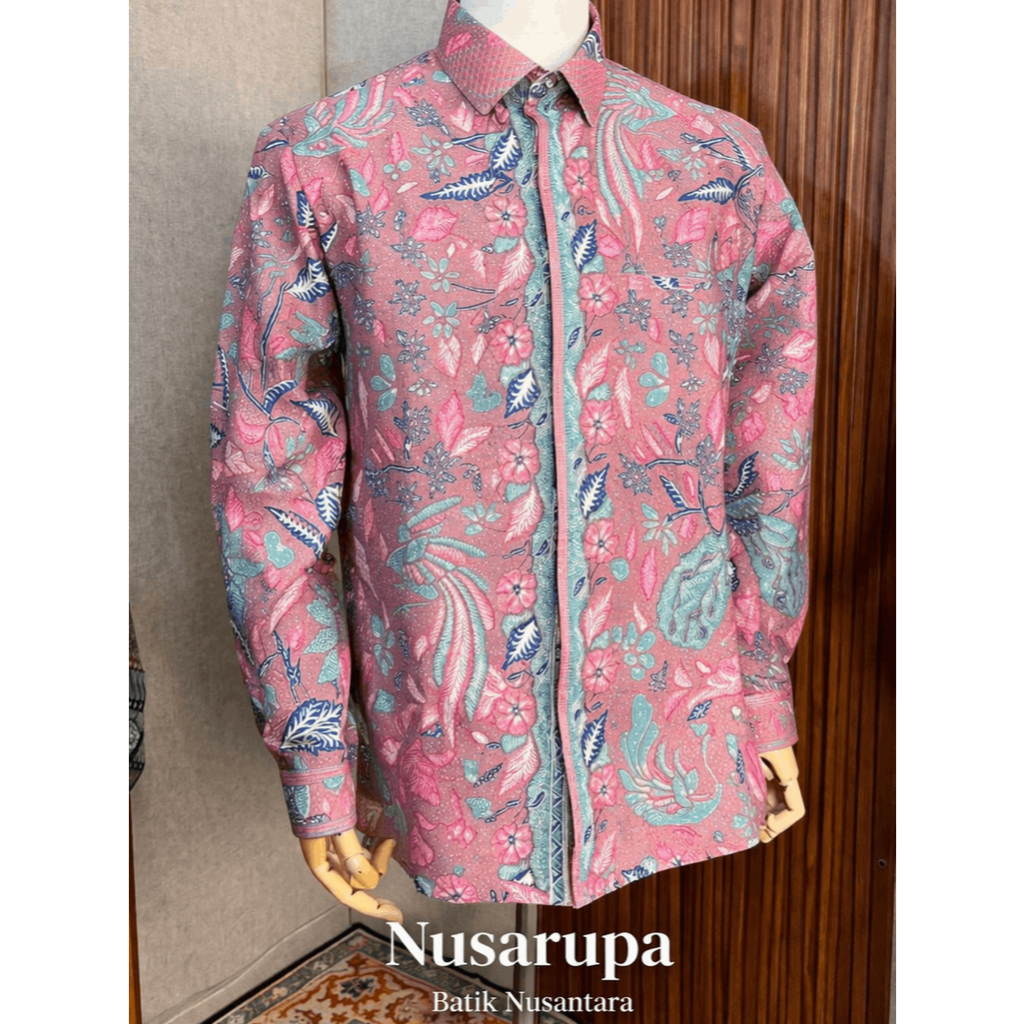 Batik Nusarupa - Kusumarta | Kemeja Batik Pria Premium Lengan Panjang Motif Nusantara | Semi Jas