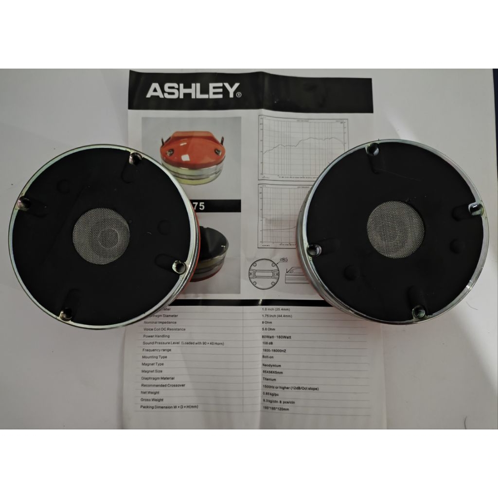 Tweeter Ashley N175 Neodymium driver komponen speaker