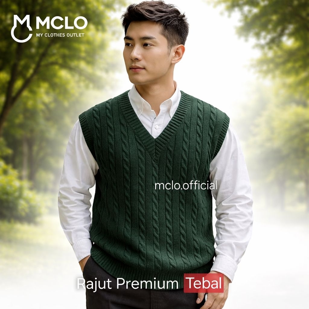 Rompi Rajut Pria Premium Tebal – Vest Rajut Korea Oversize Kekinian Unisex