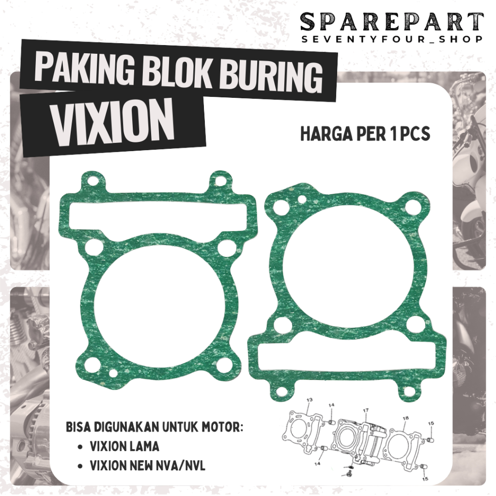 PAKING BLOK BORING VIXION LAMA NVA NVL GASKET BLOK BAWAH SRM