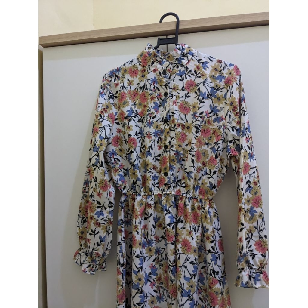 Preloved Tunik Floral Rubilicious / Midi Dress Floral