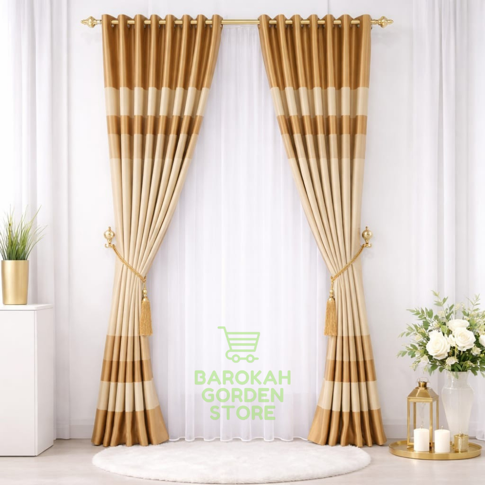Tirai pintu blackout import gorden jendela dan pintu bahan tebal hordeng ruang tamu model terbaru.
