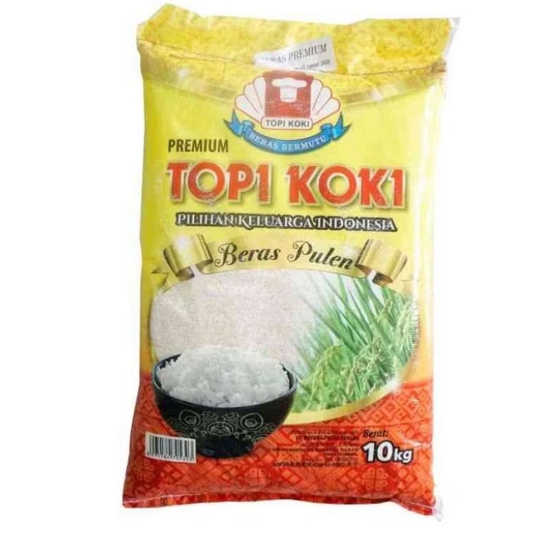 [ INSTAN ] BERAS TOPI KOKI 10KG BERAS PULEN 10KG