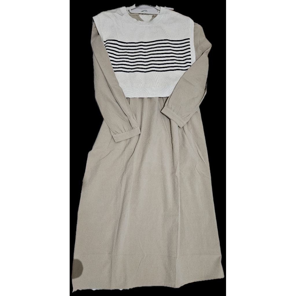 Gamis Vest Rajut Lembut
