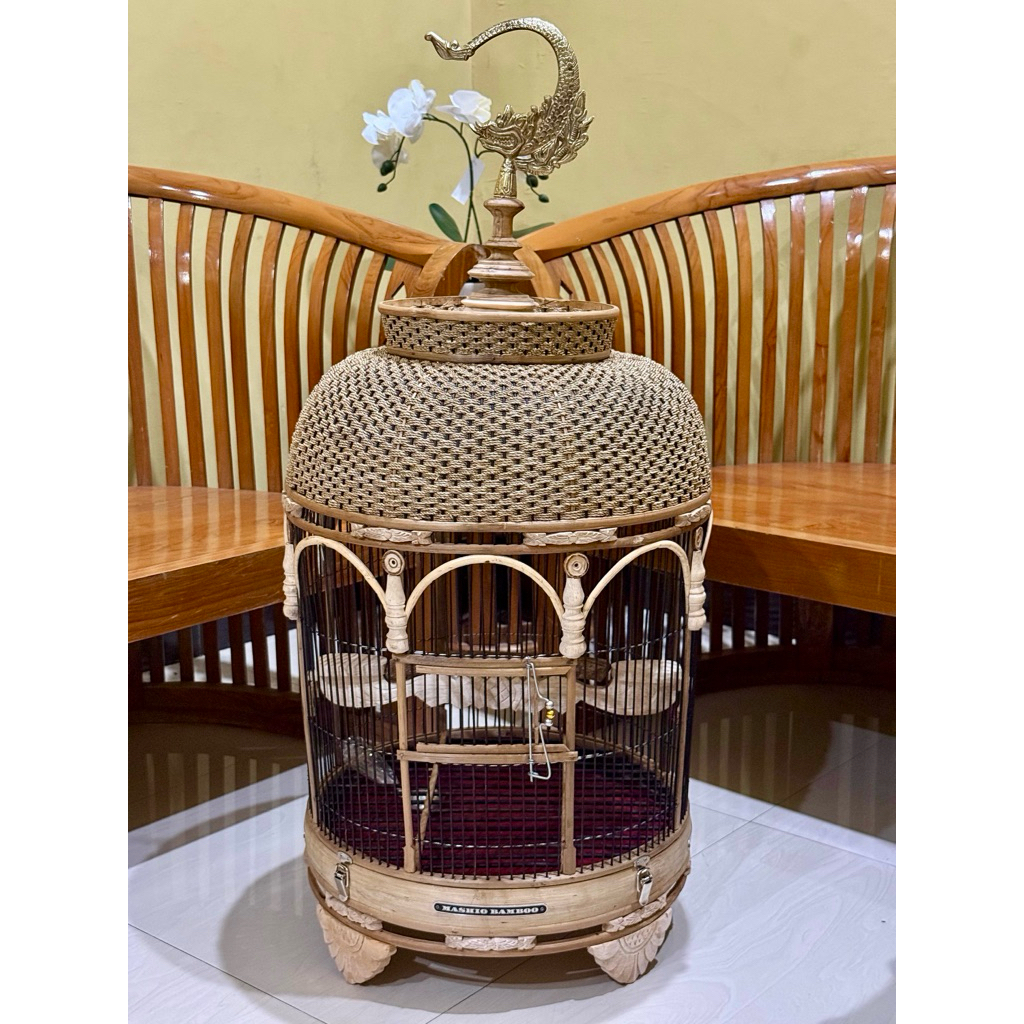 sangkar burung perkutut mashio mataram ganjel bamboo