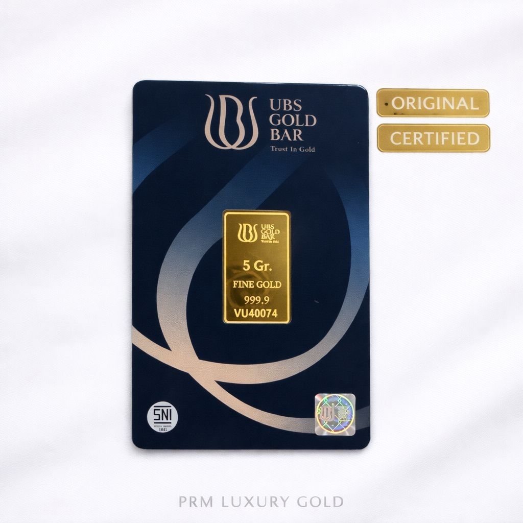 Emas UBS 5 gram Logam Mulia Sertifikat Resmi – PRM Luxury Gold