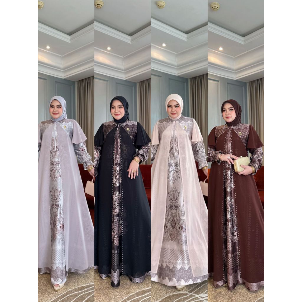 BISA COD/ GAMIS TATIANA  SERIES DRESS SIZE M-XXL ORI IRNA EMERALD /TERLARIS/TERMURAH