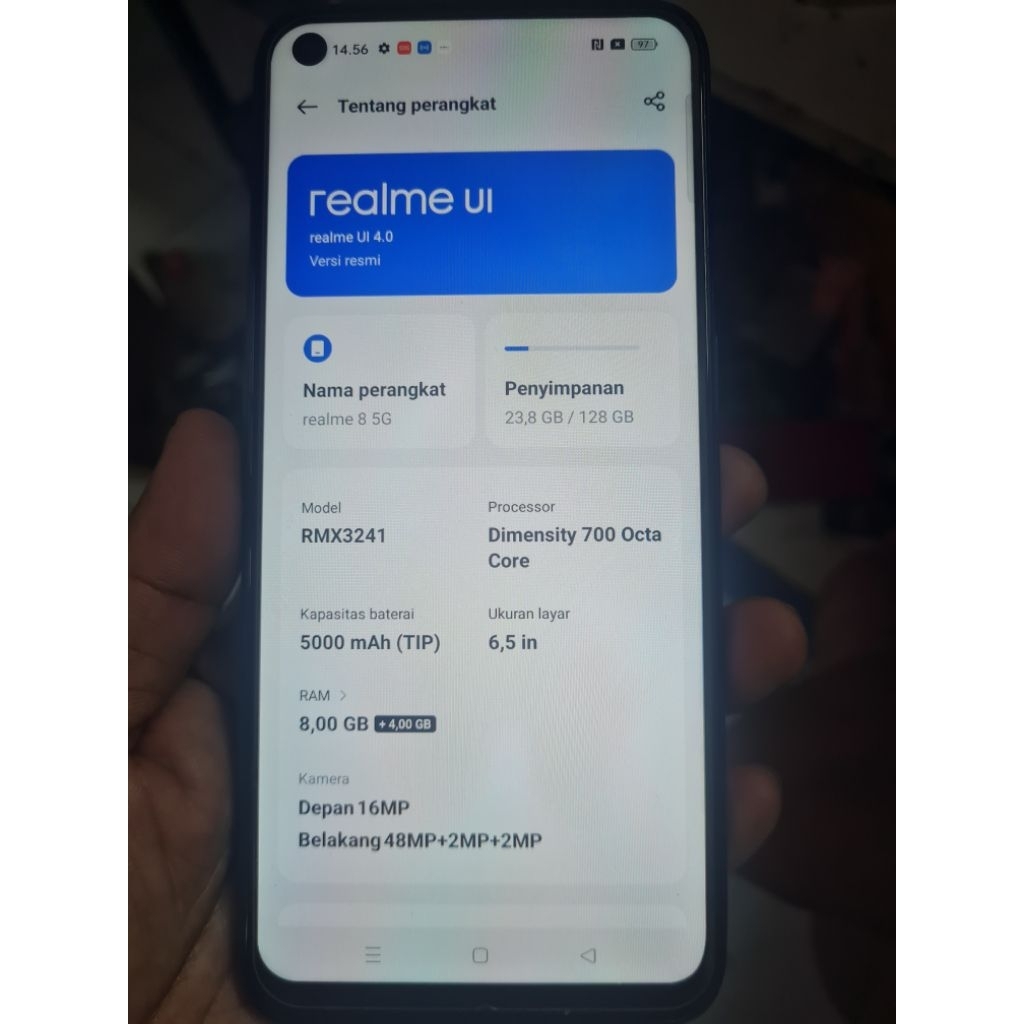 Realme 8 5G Normal Ram 8+4/128gb