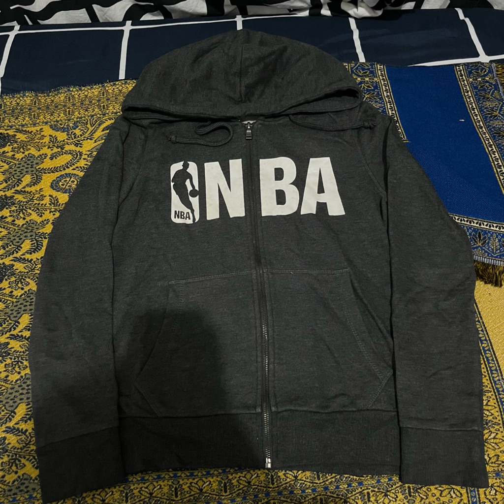 NBA MEN’S ZIPPER HOODIE BASIC DARK GREY