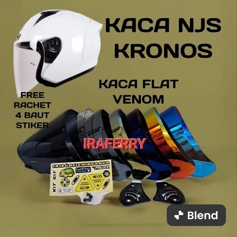kaca helm njs kronos | flat visor venom helm njs kronos