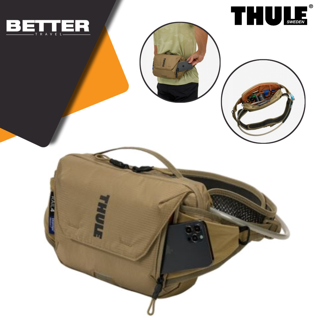 Tas pinggang THULE waist bag adventure traveling belt bag pria travel nylon material kuat