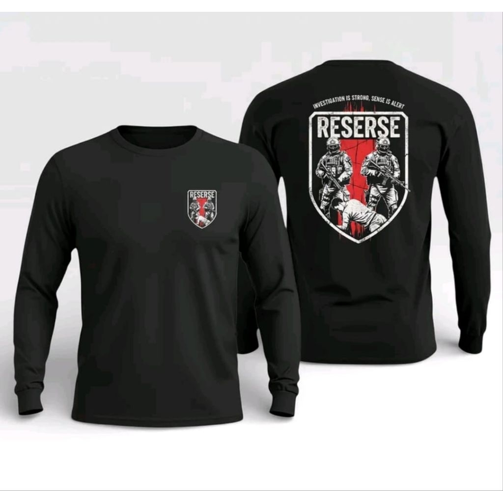 KAOS T-Shirt Distro RESERSE Lengan Panjang T-Shirt Unisex