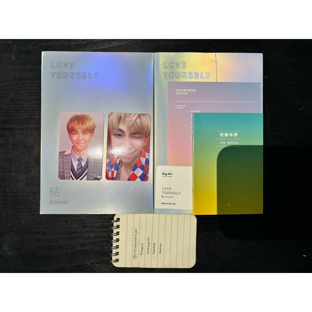FULLSET DAPAT 2 PC take all unsealed fullset album love yourself answer fullset // bts ly answer s v
