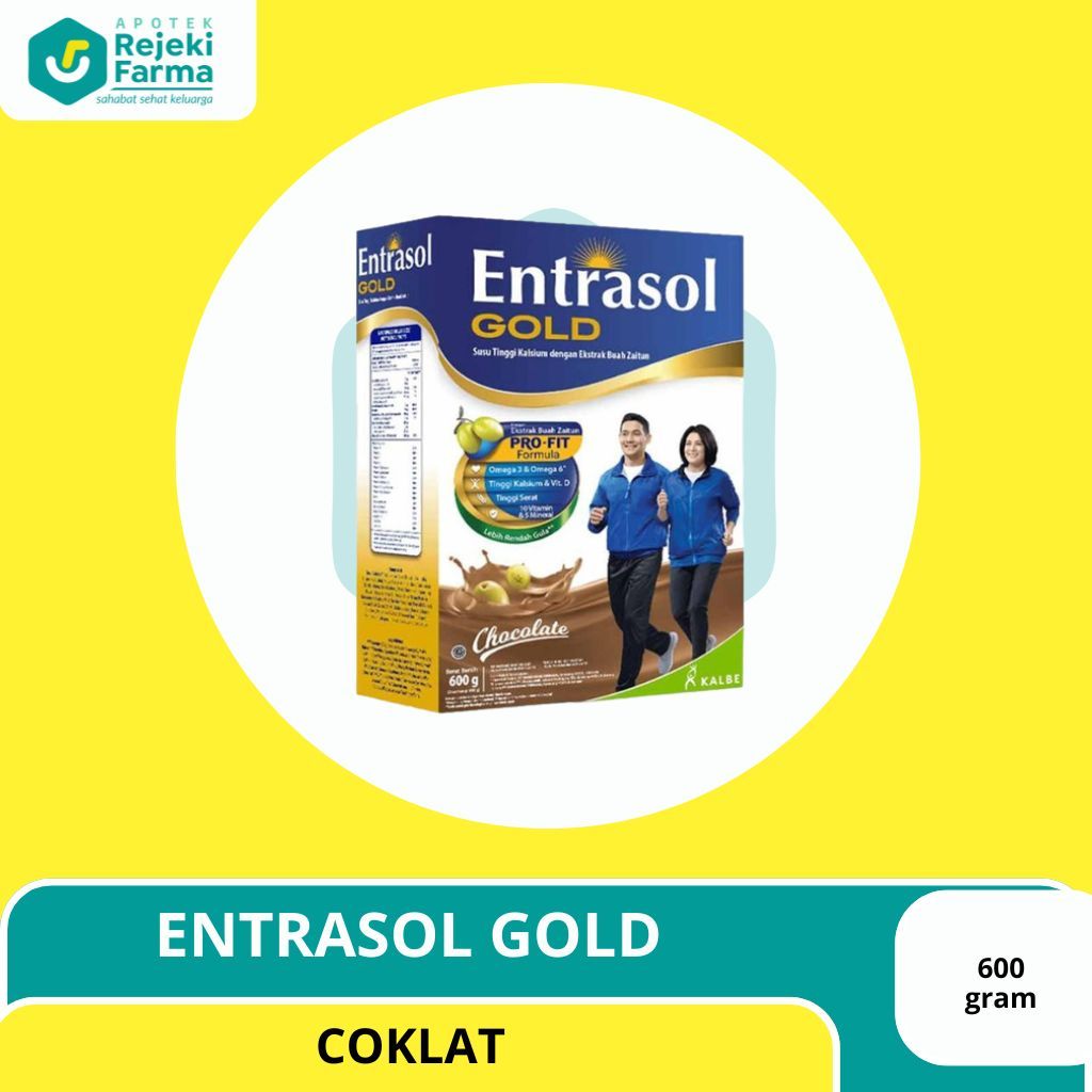 Susu Entrasol Gold Coklat 600 gram Untuk Menjaga Kesehatan Tulang Dan Daya Tahan Tubuh Untuk Lansia 