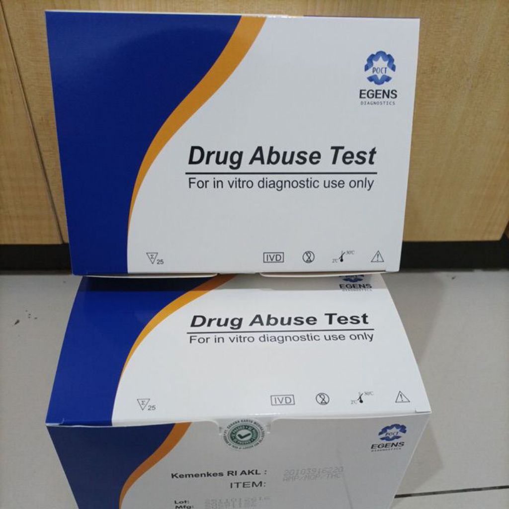 Alat Tes Urine Narkoba 3 Parameter - 25 Tes, Mudah Digunakan, Tingkat Akurasi Tinggi