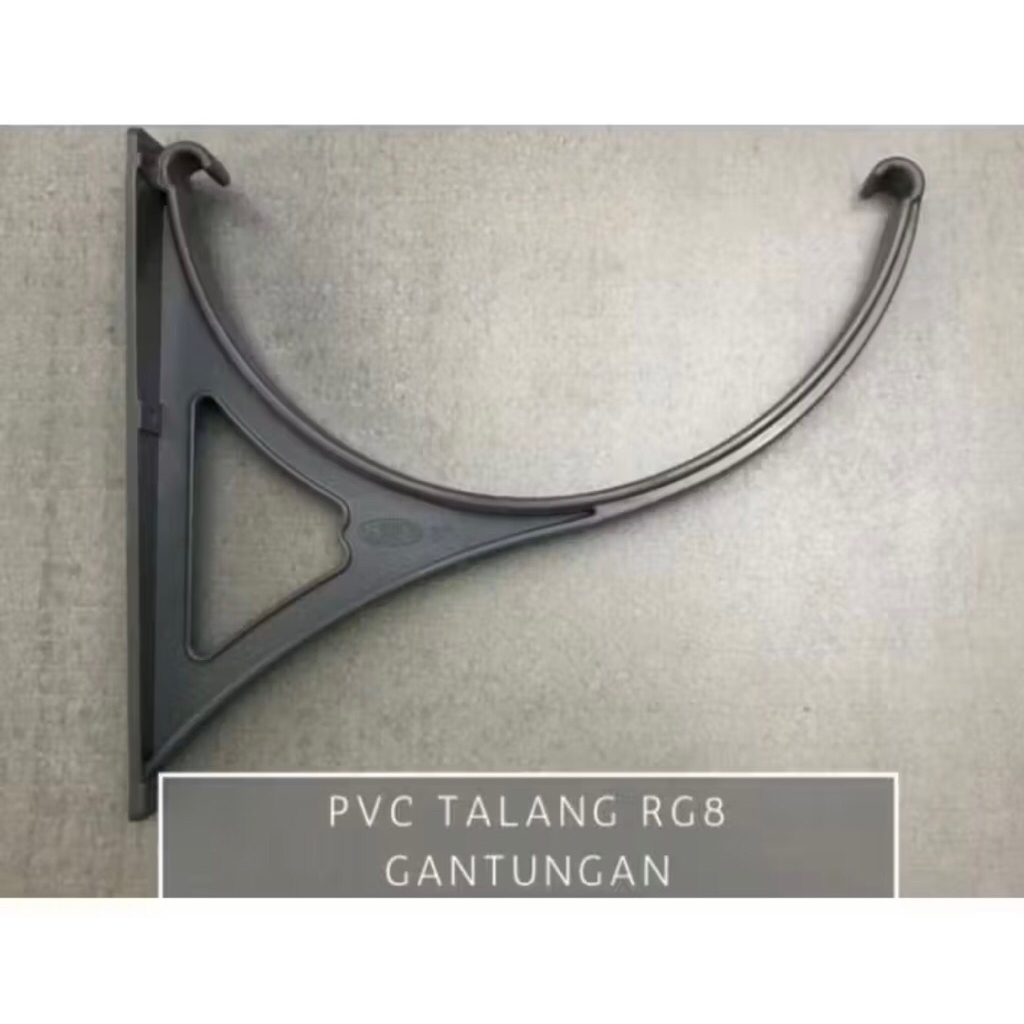 Gantungan Talang Air Oval PVC Bracket Holder Clamp Klem Talang 8” 8 Inch