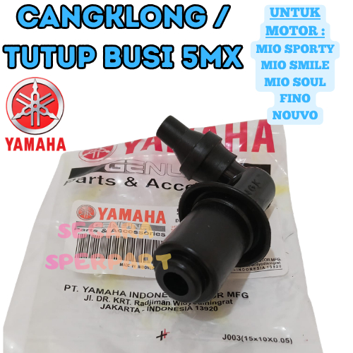 CANGKLONG TUTUP BUSI KODE-5MX YAMAHA MOTOR MIO SPORTY MIO SMILE MIO SOUL FINO NOUVO ORI 100% YAMAHA.