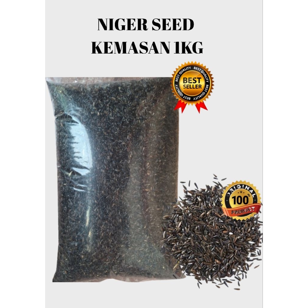 NIGER SEED 1 KILOGRAM PAKAN BURUNG NIGER SEED 1KG , BERSIH MURAH