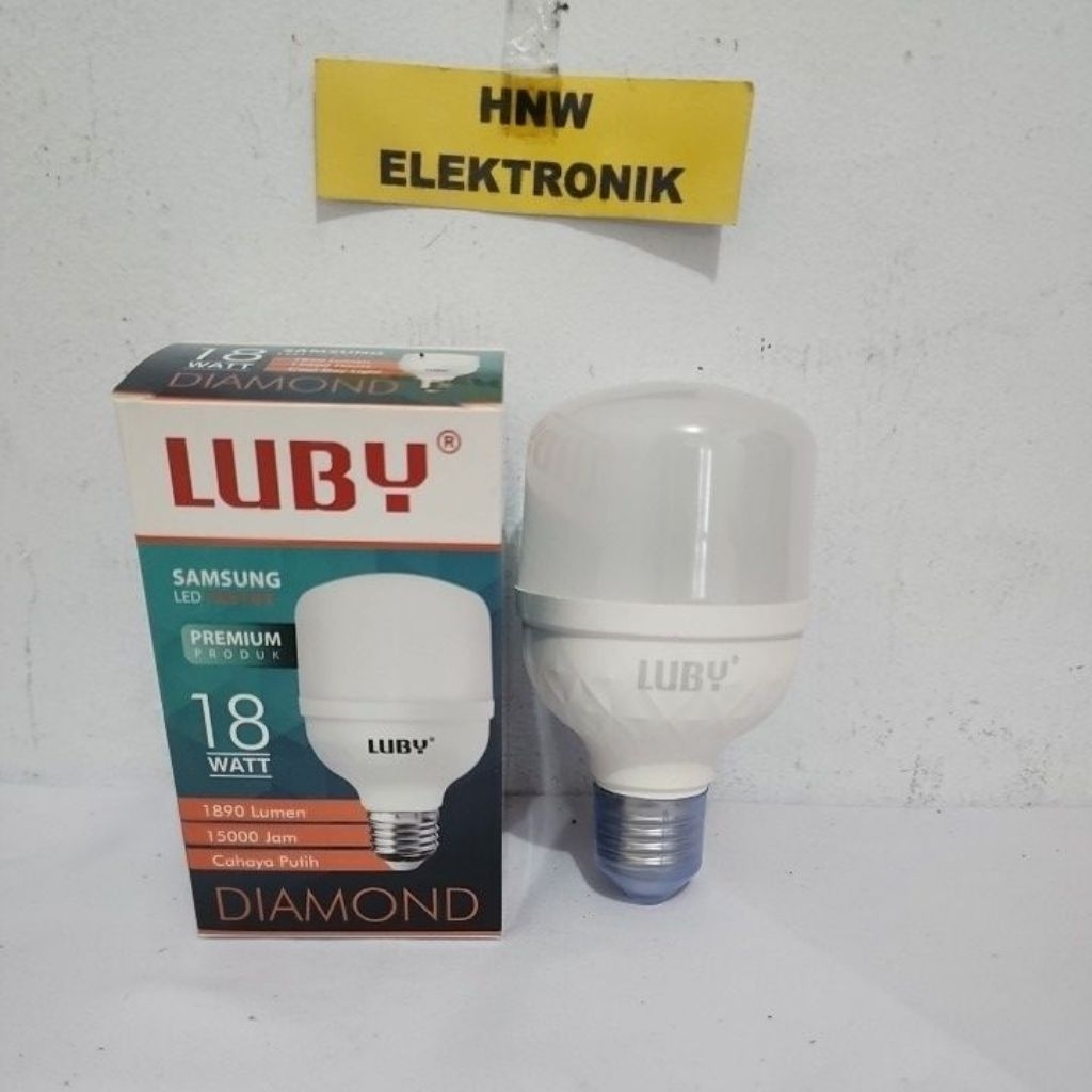 lampu Luby LED 18W 18 watt Diamond cahaya putih