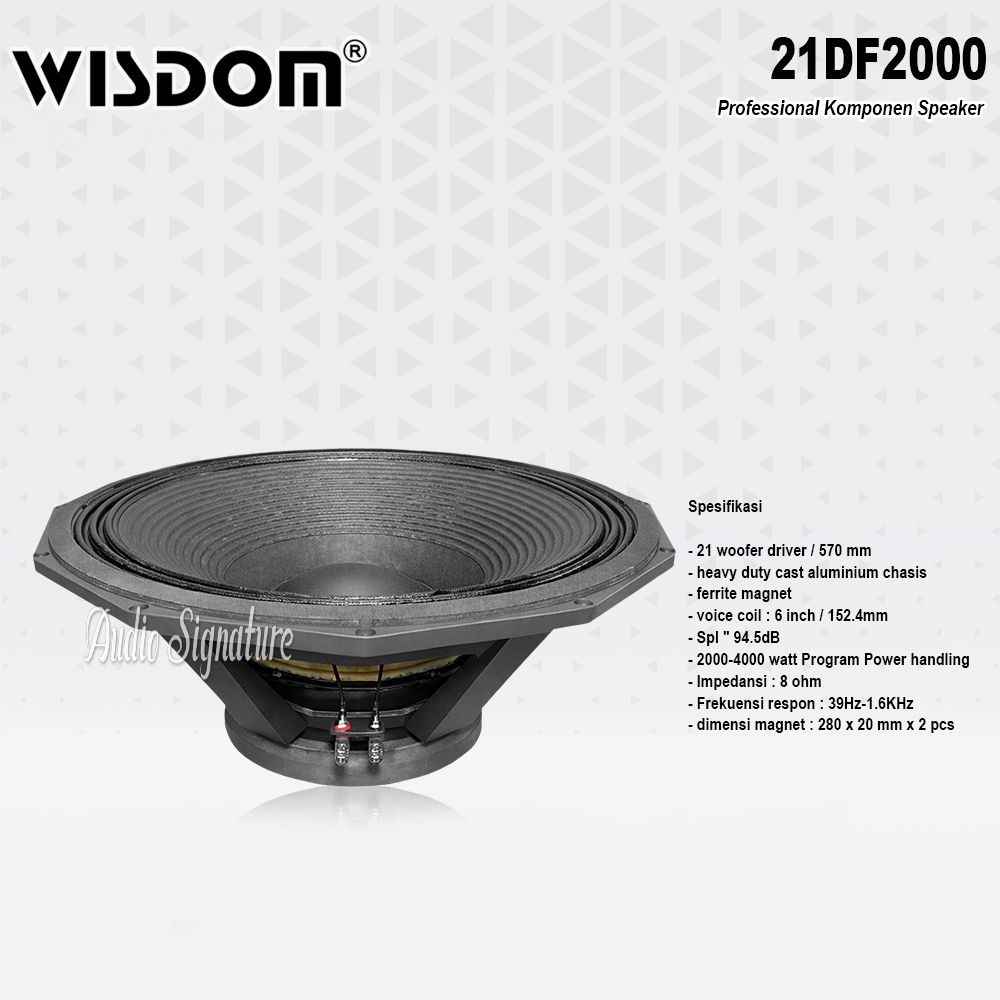 Komponen Speaker 21 Inch WISDOM 21DF2000 | 21 DF2000 | 21 DF 2000 Original