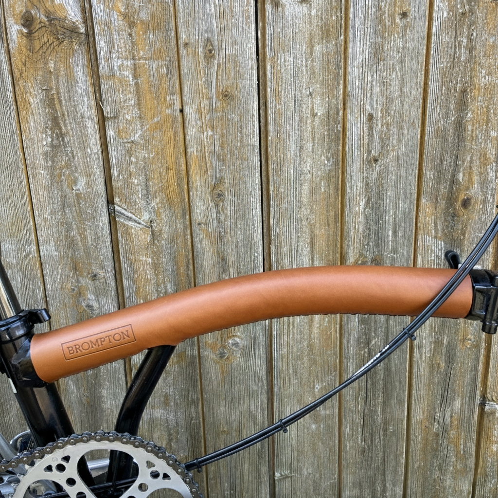 Pelindung Frame Sepeda Lipat Brompton 3sixty Pikes Kulit Sapi Asli Premium Leather Frame Protector