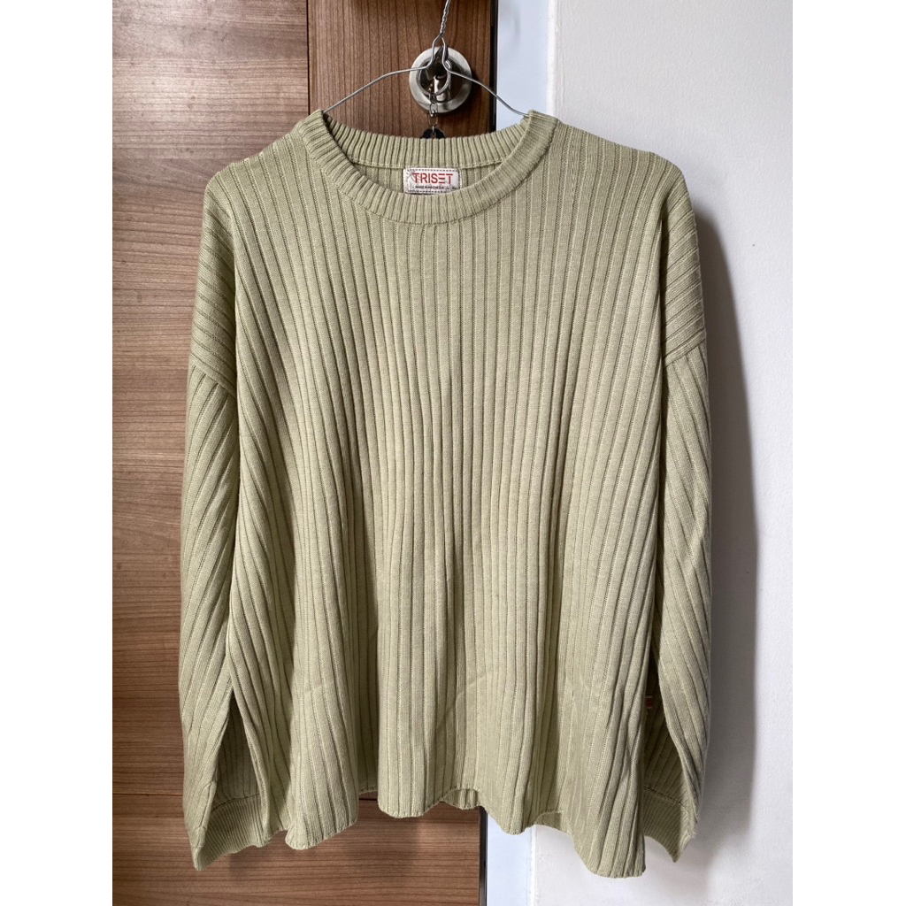 Preloved Triset Casual Pakaian Wanita Knit Sweater