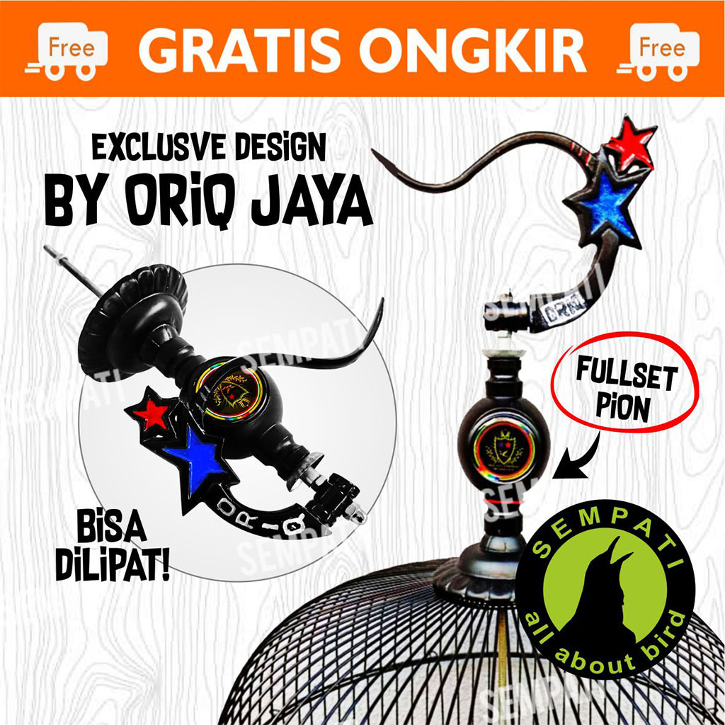 SEMPATI GANTUNGAN LIPAT ORIQ JAYA PION BESI ALUMUNIUM SANGKAR KANDANG BURUNG LOVEBIRD LOVE BIRD GTPH