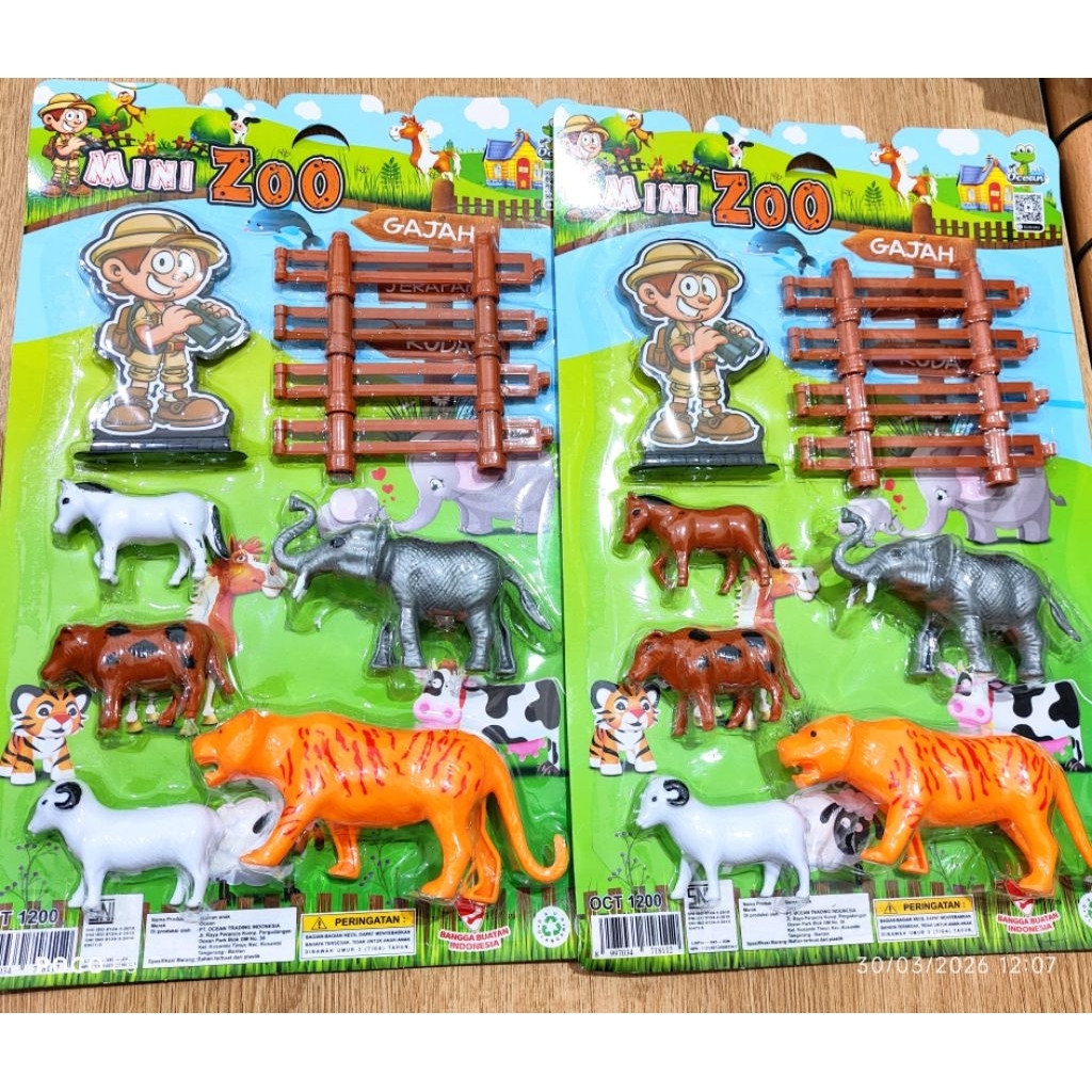 MAINAN ANAK MINI ZOO, MINIATUR KEBUN BINATANG...MURAH