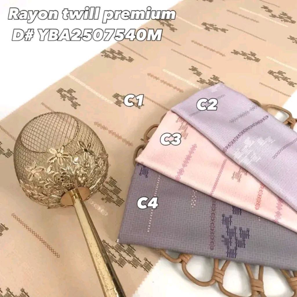 Kain Bahan Rayon Twill Premium Motif Ramaza
