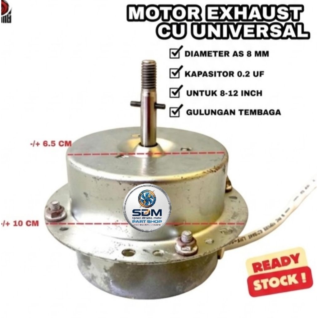 Dinamo Exhaust Fan Maspion Hexos 8-12 Inch Tembaga Penuh