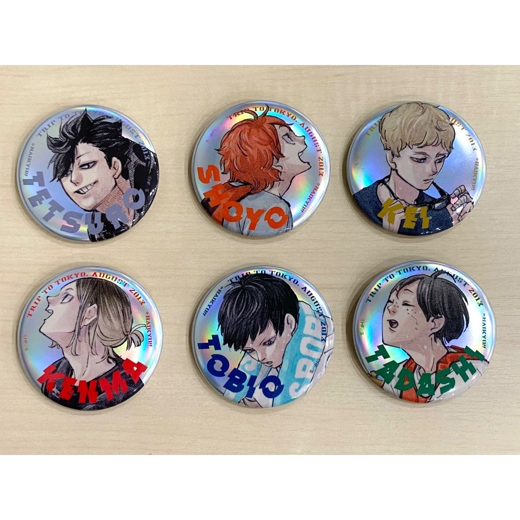 Haikyuu Jump Giga 2024 Metallic Badge - Kageyama Tobio, Tsukishima Kei, Kuroo Tetsuro, Kozume Kenma