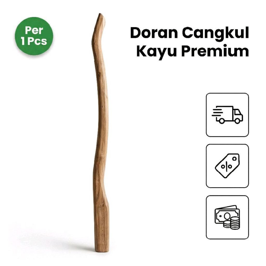 Doran cangkul Kayu Mahoni/gagang cangkul/ pacul doran Doran cangkul / Gagang cangkul kayu mahoni / C