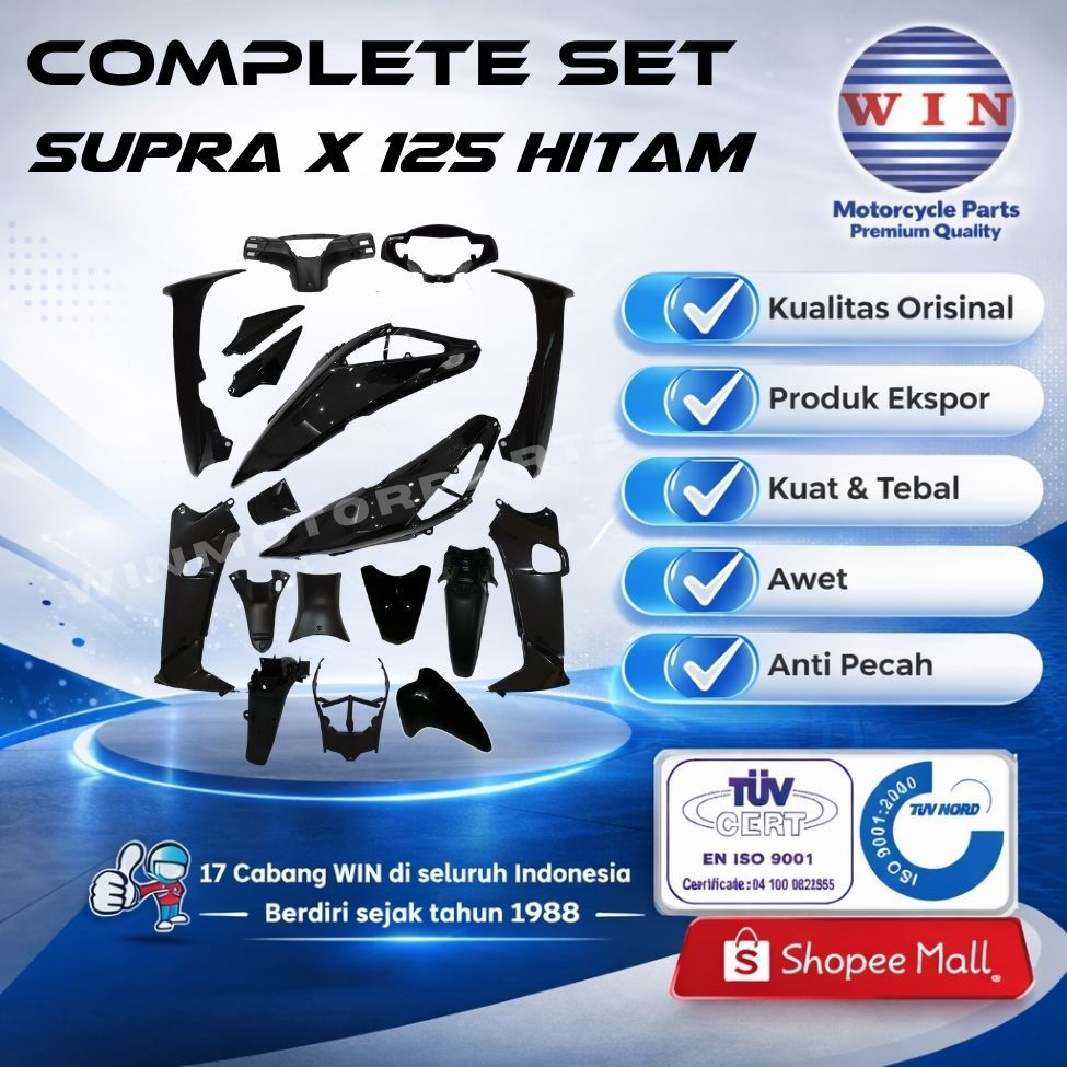 WIN - Complete Set Body Supra X 125 Hitam