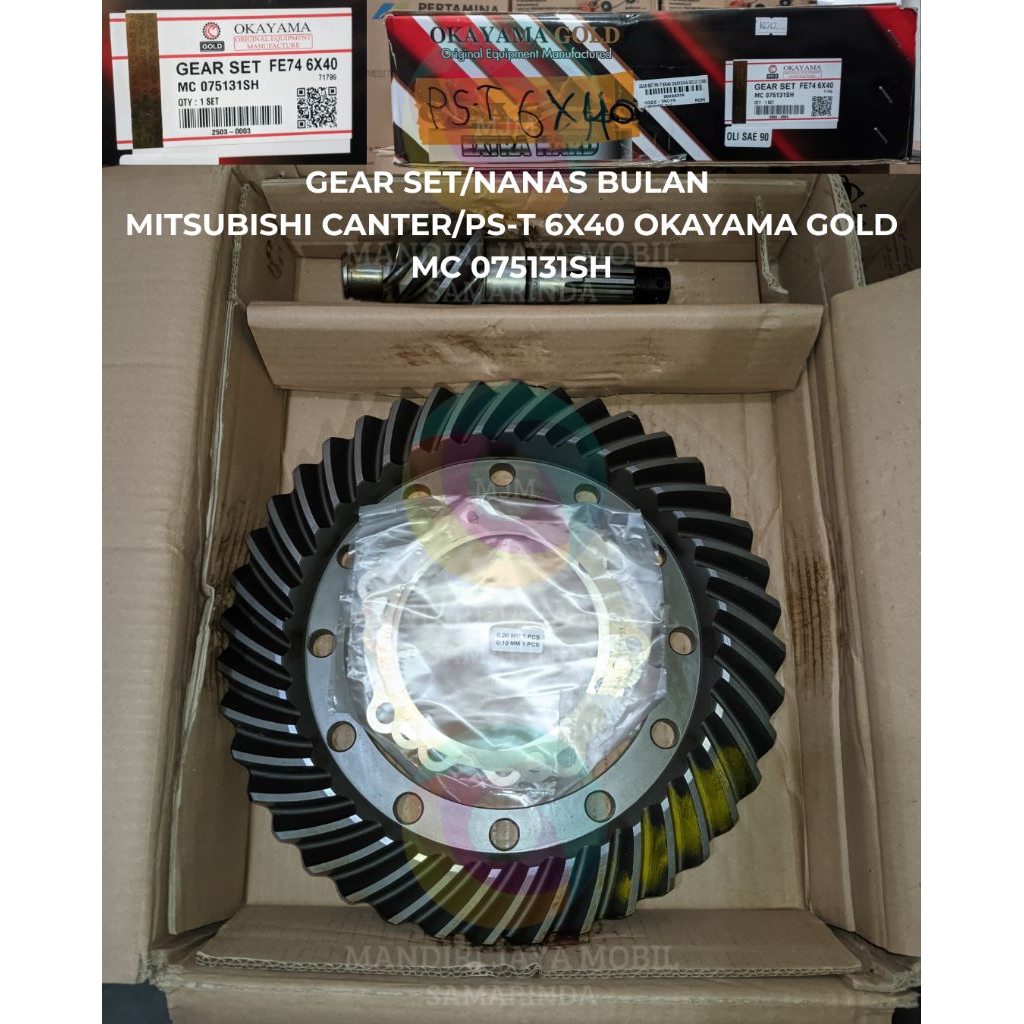 GEAR SET/NANAS BULAN MITSUBISHI CANTER PS125/PS136, 6X40 OKAYAMA GOLD | MC 075131SH
