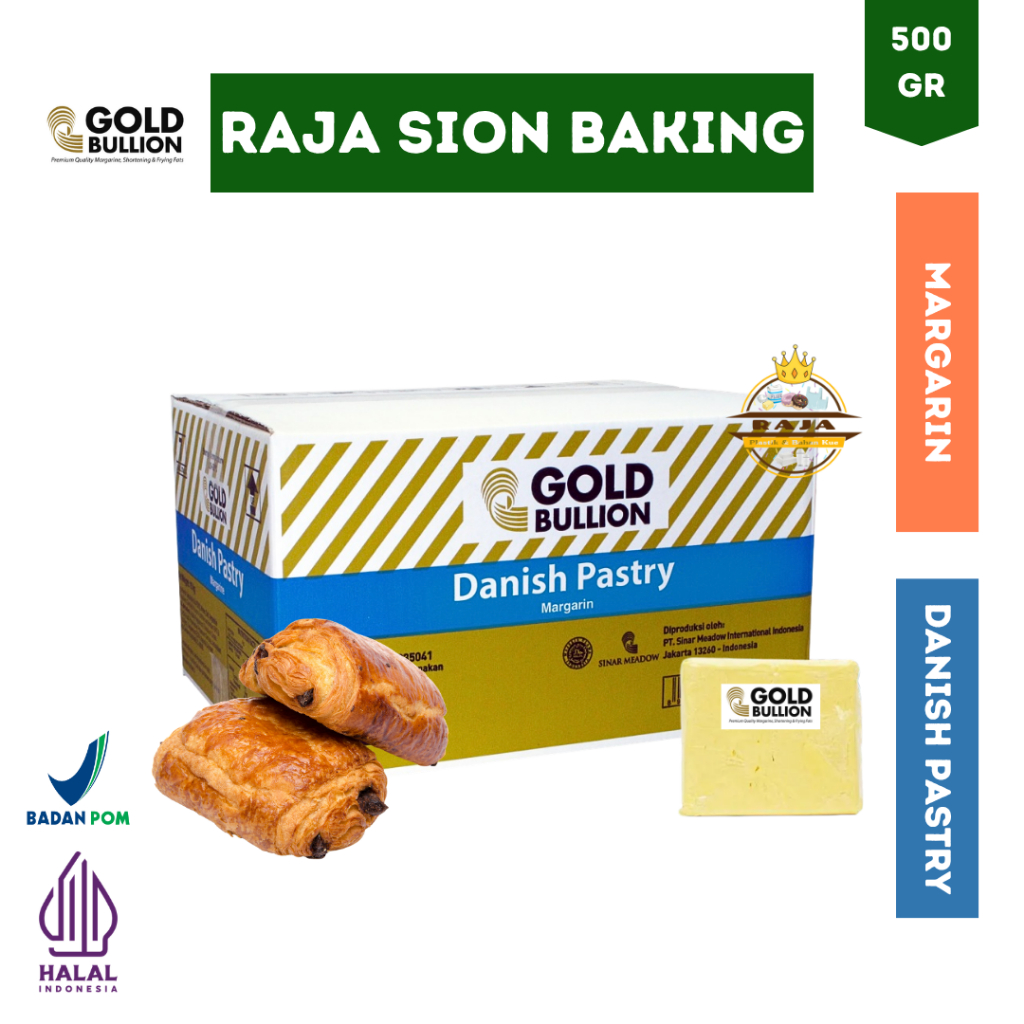 GOLD BULLION Danish Pastry 500gr / Margarine Pastry REPACK