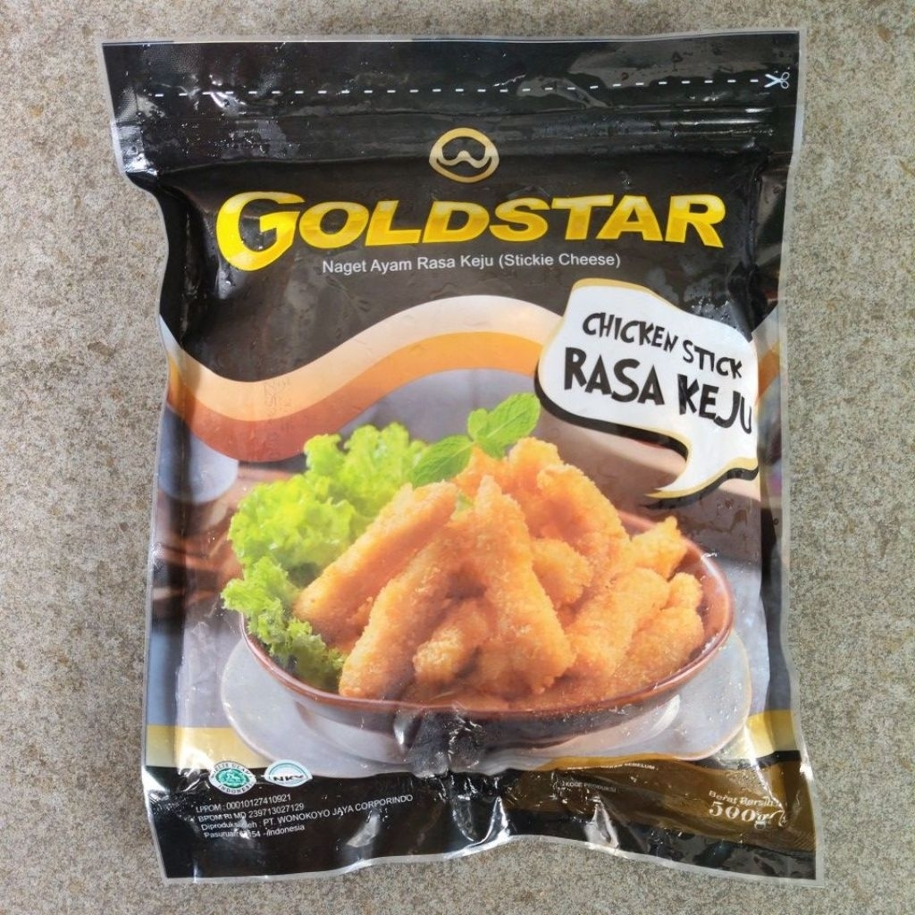 Goldstar Nugget Ayam Stik Keju 500 gram