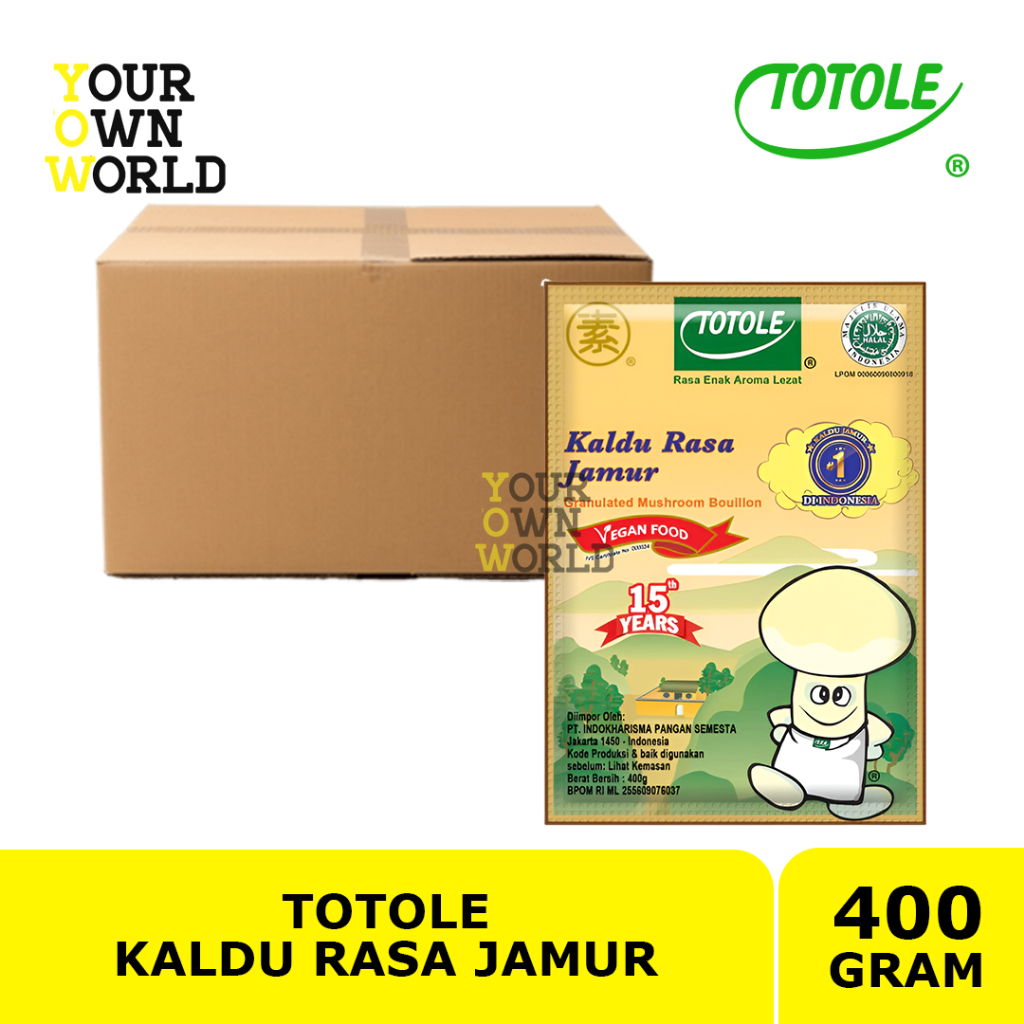 CTN - TOTOLE Kaldu Jamur 400 gram (1 DUS) | TOTOLE Kaldu Rasa Jamur 400gr 1 DUS | TOTOLE Mushroom Bo