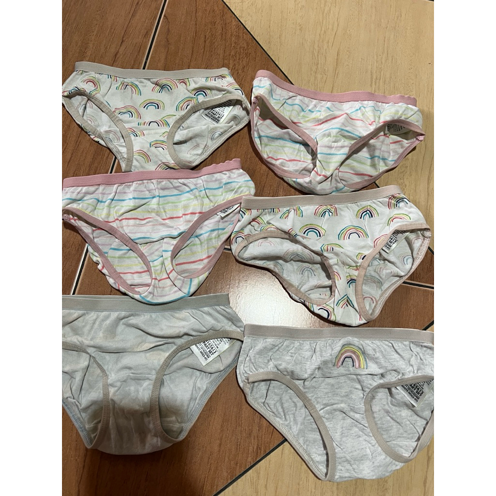 preloved marks and spencer m&s celana dalam anak perempuan brief pelangi rainbow