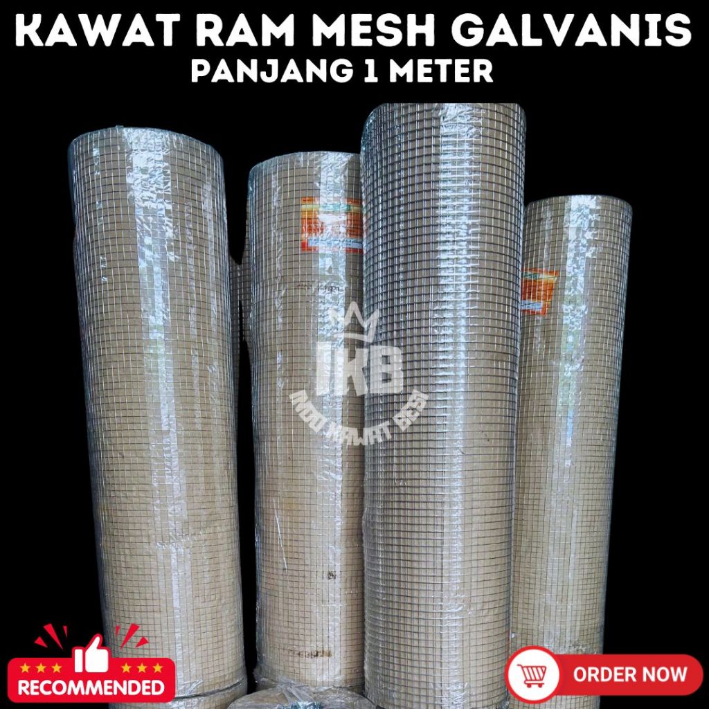 NEW Kawat Ram Mesh Galvanis Tebal Kawat 1,2 mm dan 1,4 mm Panjang 1 meter Lubangan 1,2 x 1,2 cm