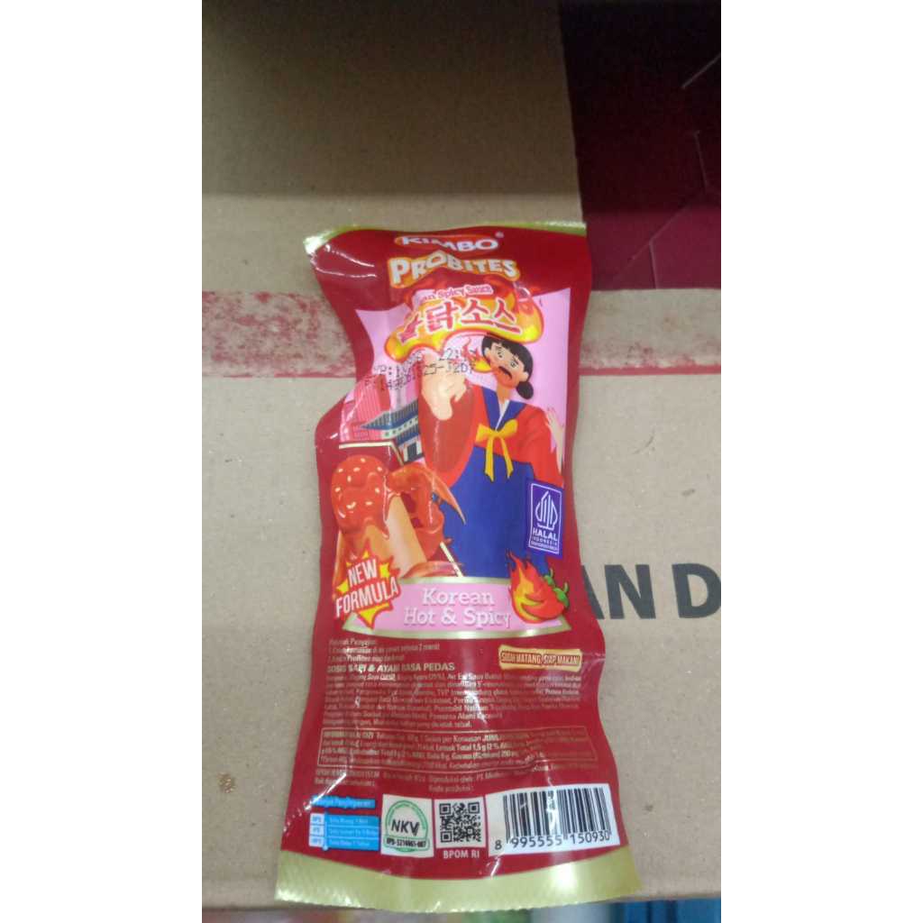 Kimbo Probites Sosis 60 GR Cheese & Korean Hot Spicy