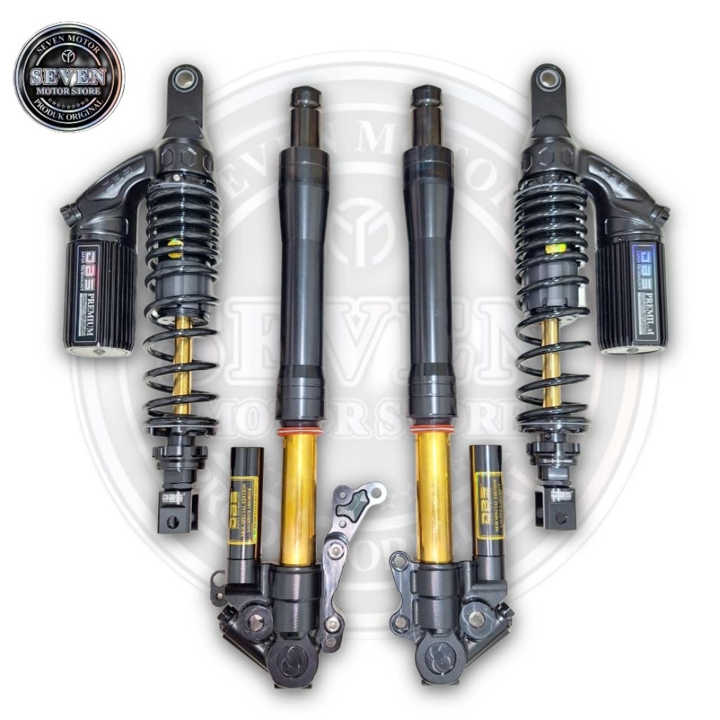 paket hemat shock depan belakang pcx 160 DBS 999 dan DBS 708 uk shock belakang 365mm