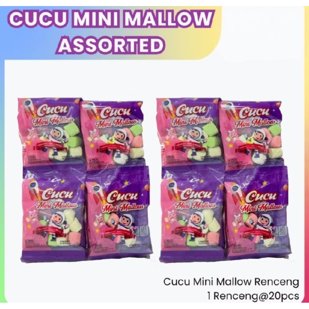 Cucu mini Mallow assorted Renceng isi 10