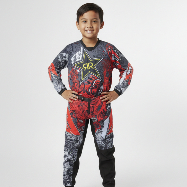 jersey sepeda anak/ setelan motor cross trail anak/jersey motor cross moto gp anak
