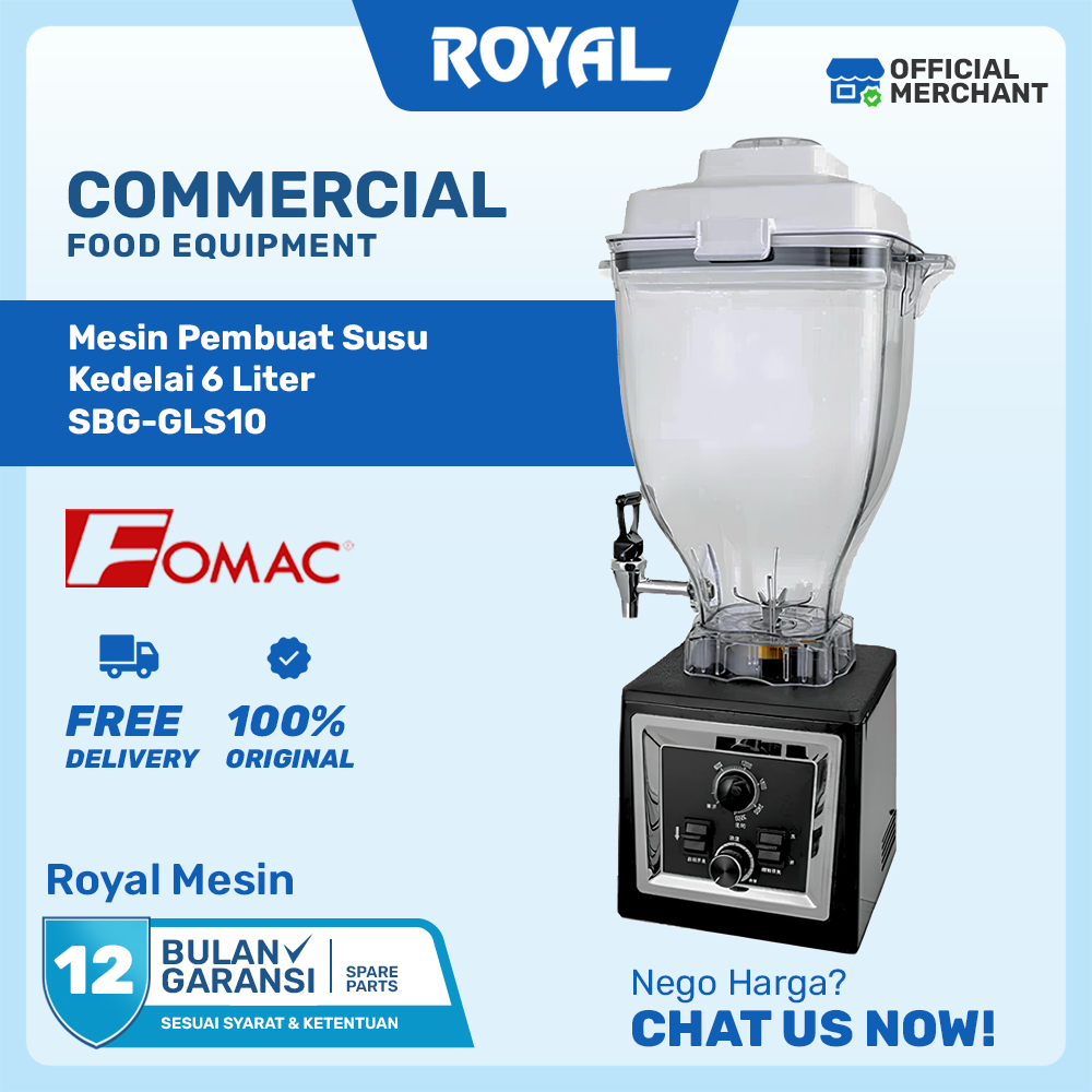 Mesin Pembuat Susu Kedelai Soy Milk Grinder SBG-GLS10 FOMAC