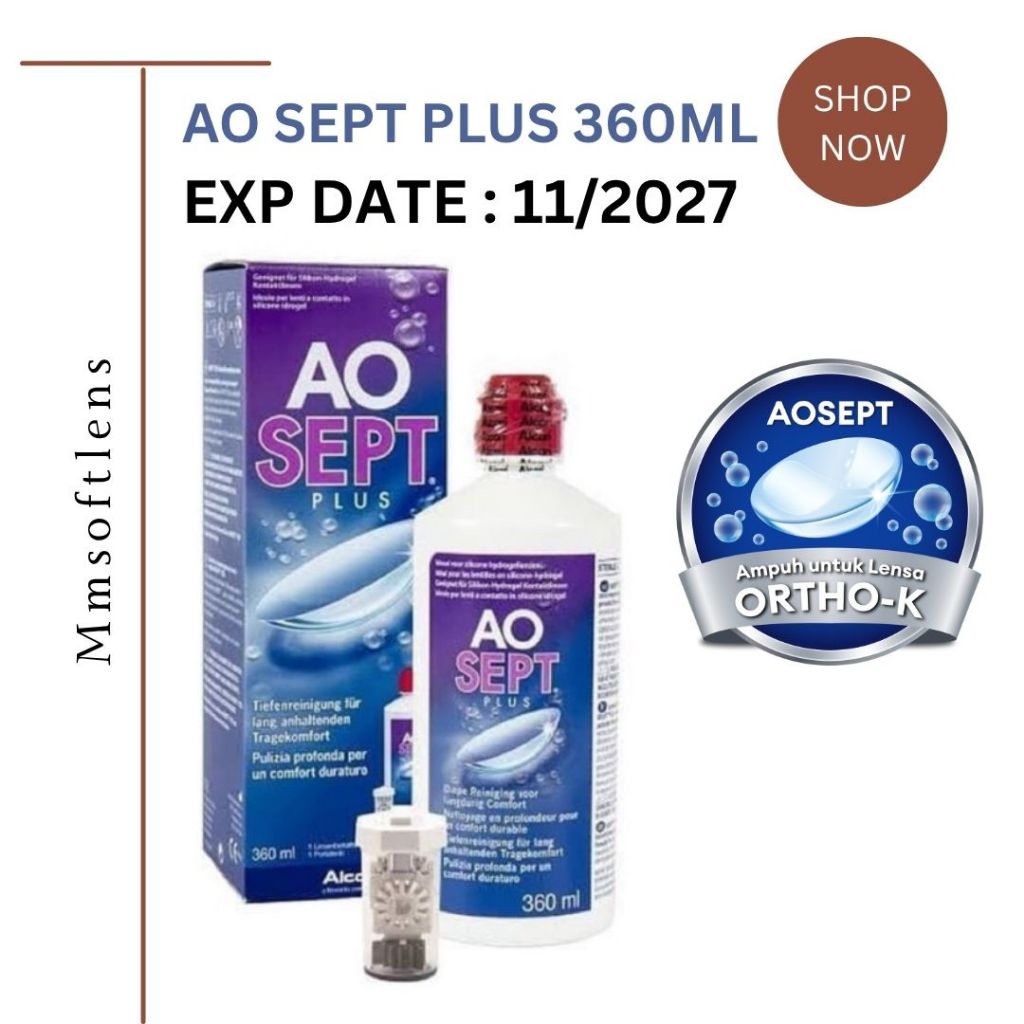 CAIRAN PENCUCI SOFTLENS AO SEPT PLUS 360ml BISA UNTUK RGP LENS/Ortho K