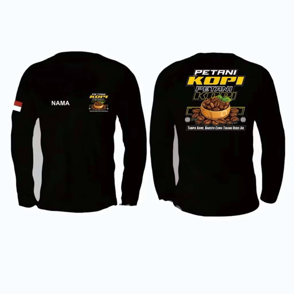 TSHIRT/KAOS PETANI KOPI LENGAN PANJANG