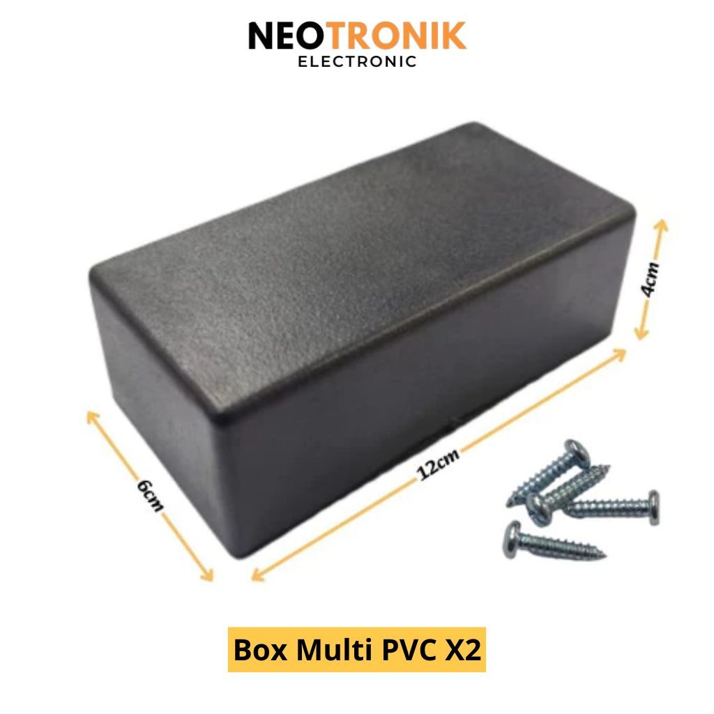 Box Kotak Hitam Elektronik DIY Box Multi Serbaguna X2 PVC
